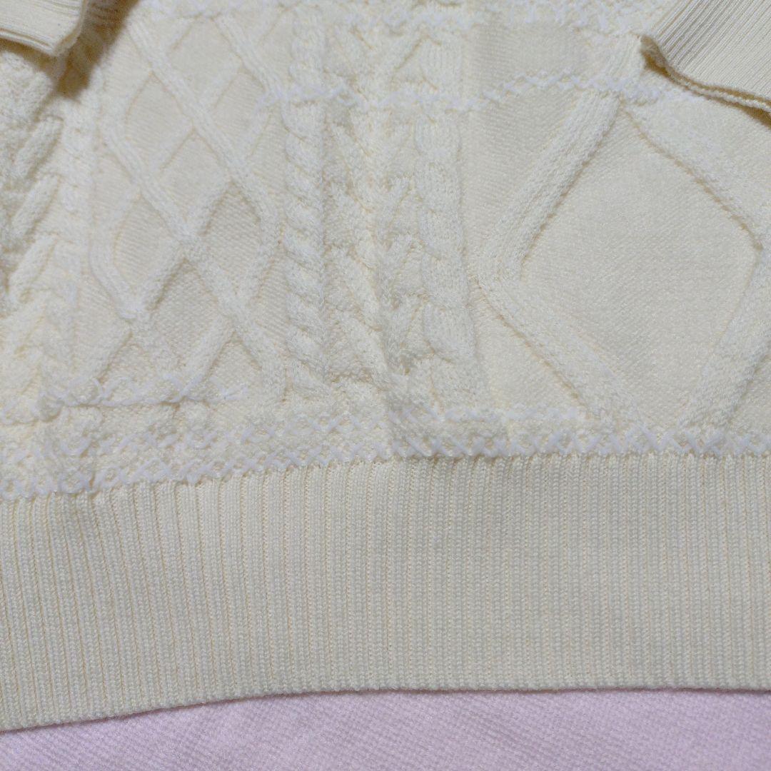 YUKI TORII 長袖ニットパ―カ― アイボリ―色　M