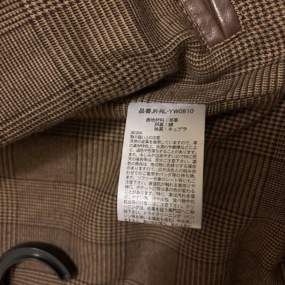 90s ラルフローレン レザージャケット ブラウン L ラムレザー ヴィンテージ