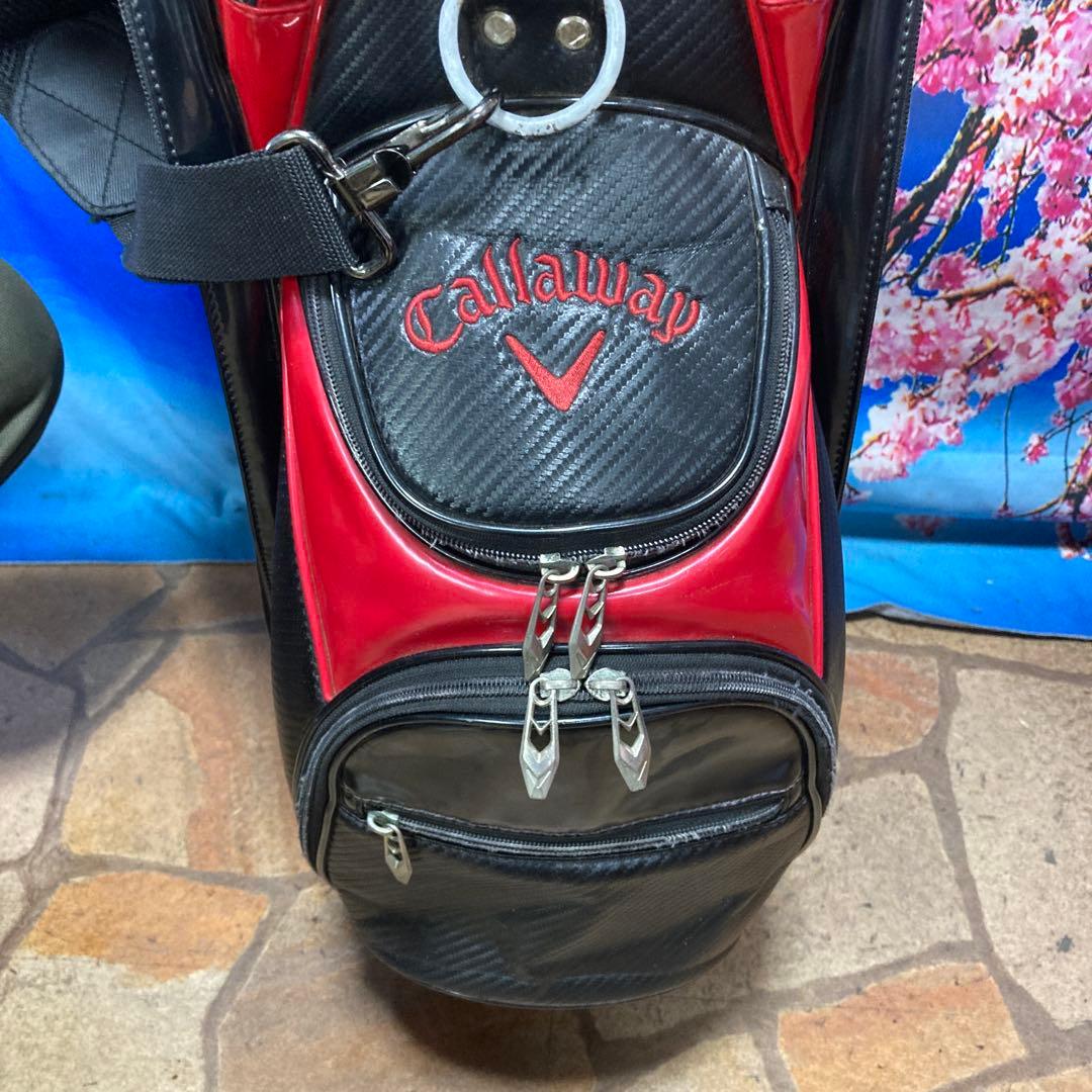 寶BU-1104 callaway キャディバッグ ブラック人気の赤黒