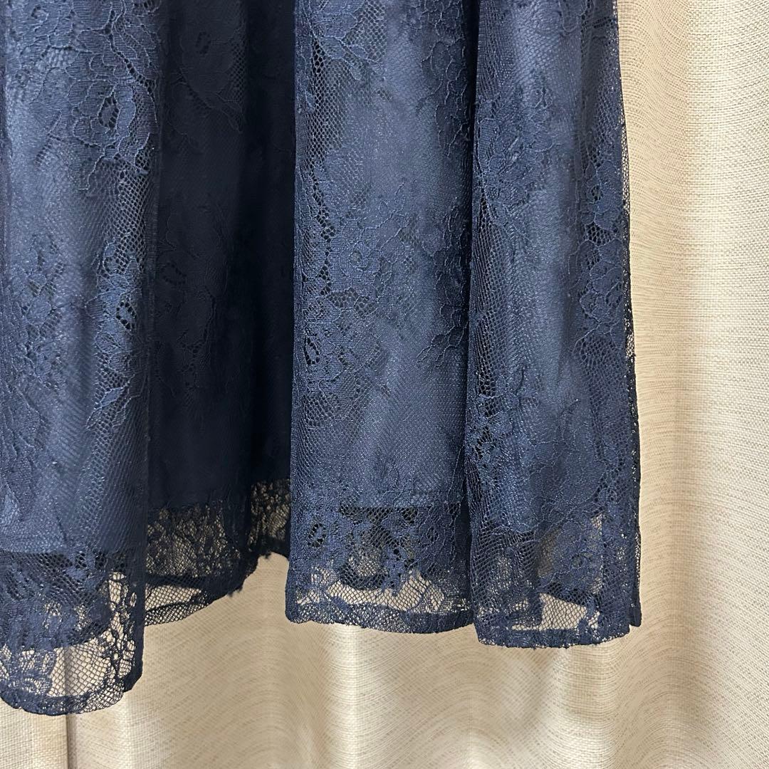 AIMER プチハイネック　5分袖レースパーティードレス　結婚式　オケージョン