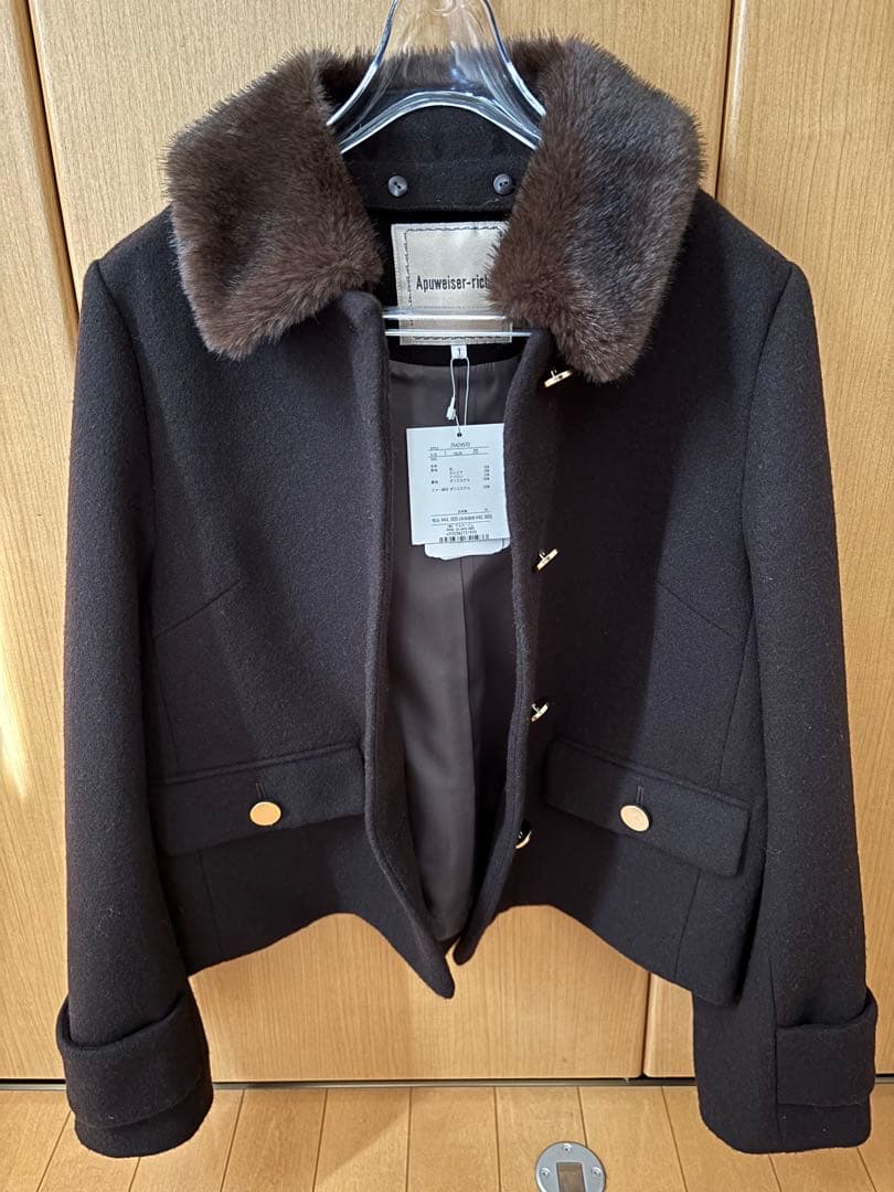 ⭐︎最終お値下げ⭐︎アプワイザーリッシェ ステンカラー ショートコート ブラウン 茶