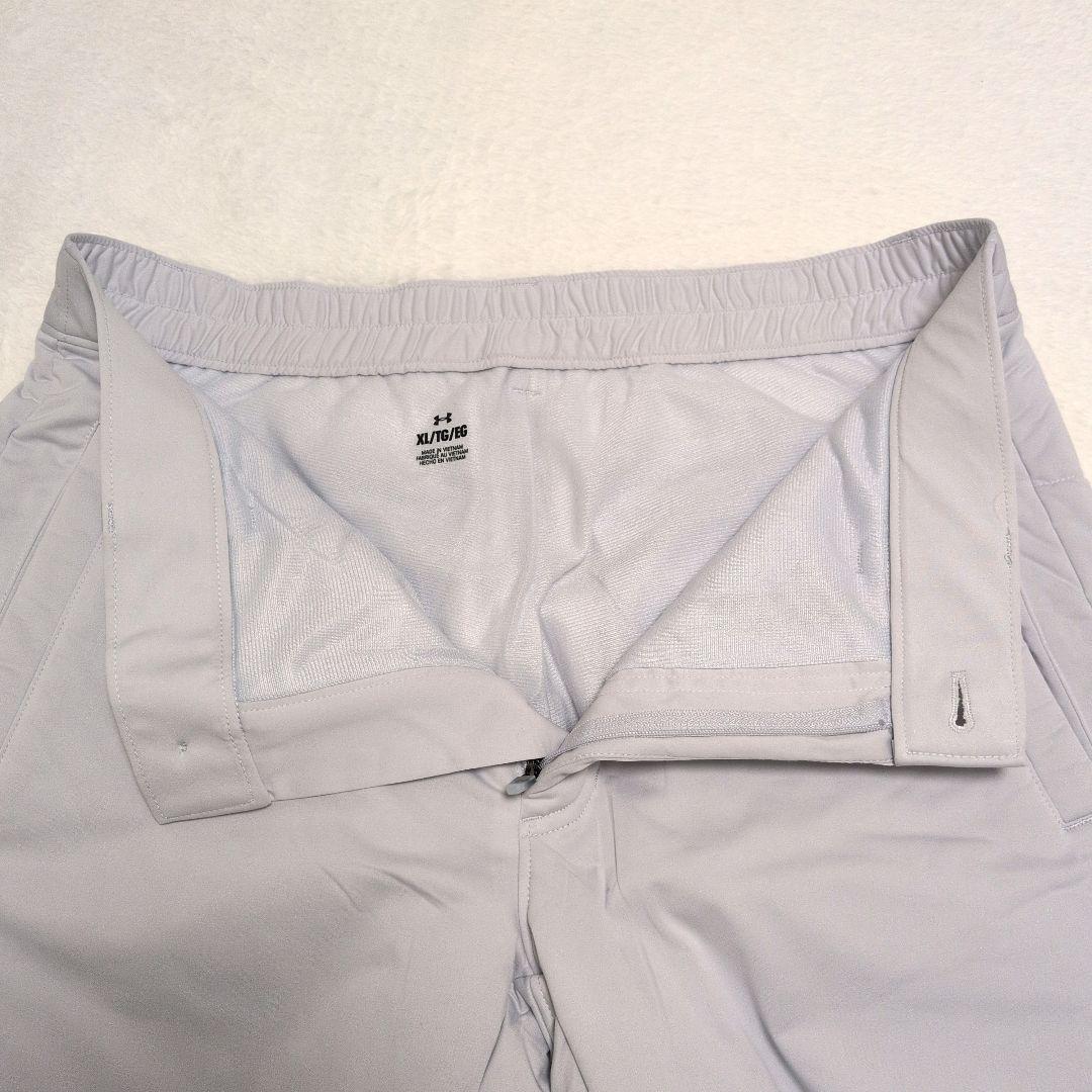 美品♡アンダーアーマー キルティング パンツ XL 中綿 グレー 防寒 ゴルフ