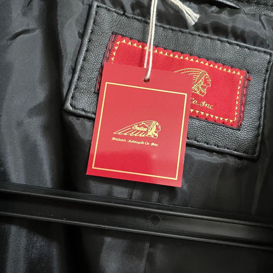 未使用　インディアンモーターサイクル　レザージャケット　ラム　羊革　メンズ