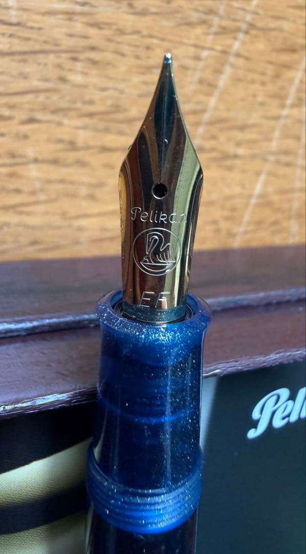 【限定】PelikanペリカンクラシックM200 ゴールデンラピス万年筆インク付