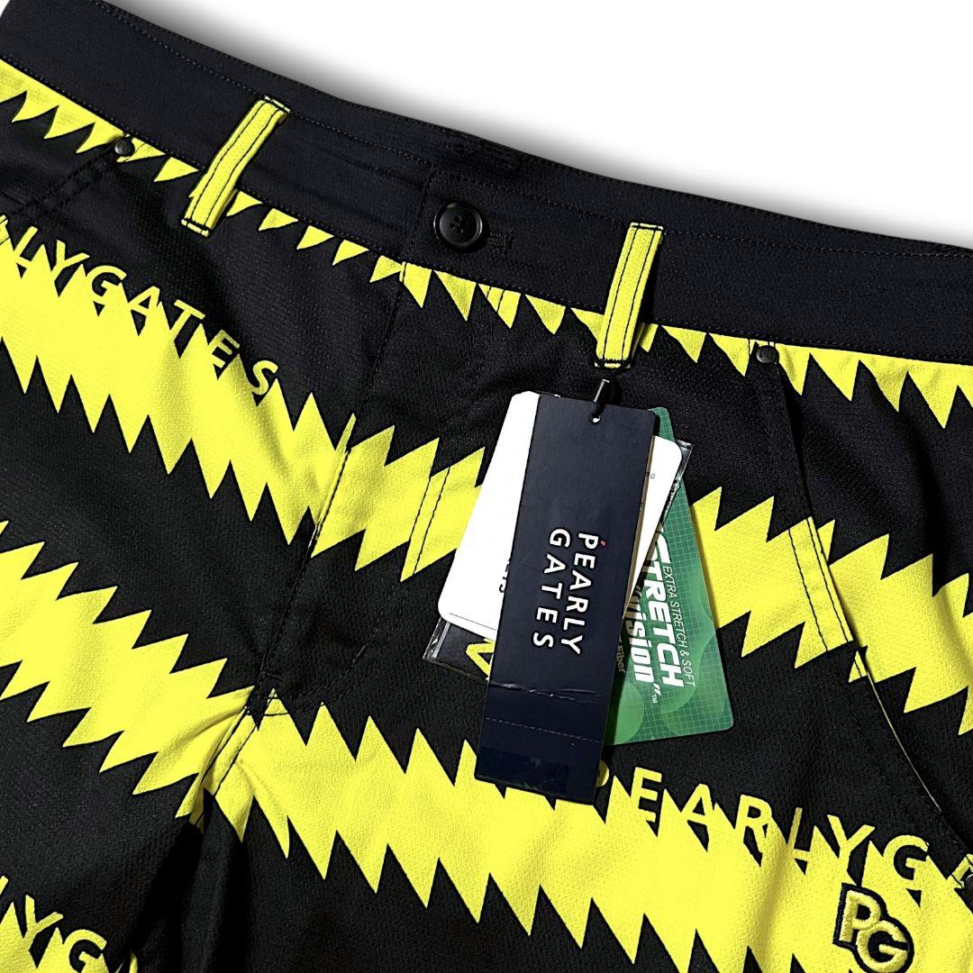 新品タグ付 パーリーゲイツ EXトレッチ ショートパンツ ギザギザボーダー柄 6