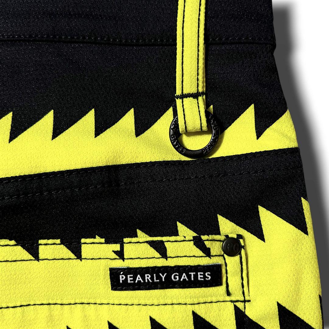 新品タグ付 パーリーゲイツ EXトレッチ ショートパンツ ギザギザボーダー柄 6