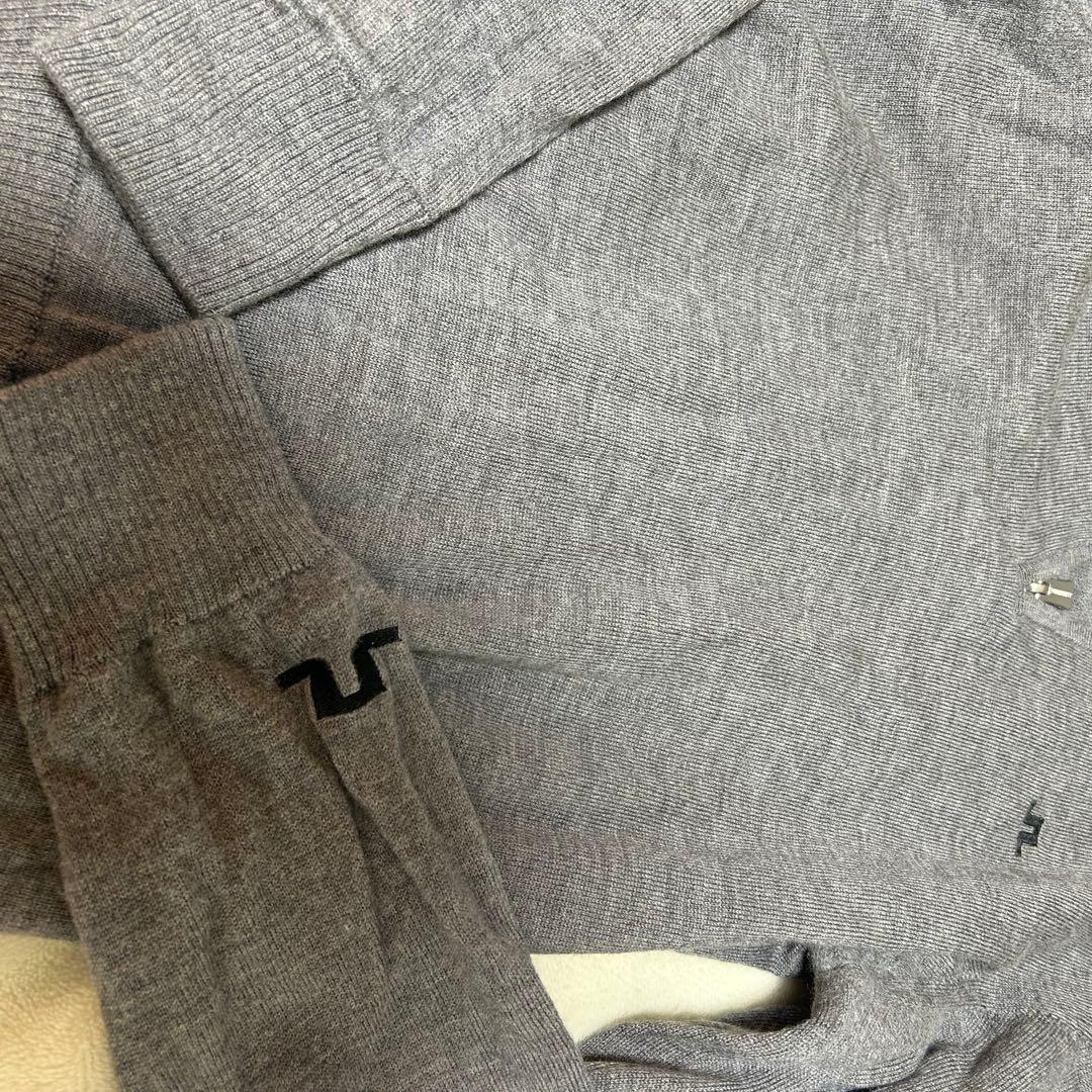 J.LINDEBERG ゴルフウェア　メンズ　ジップアップセーター　グレー　S