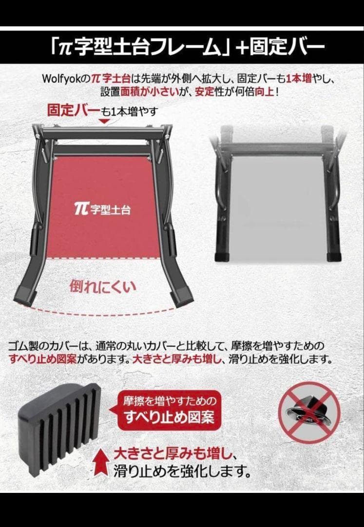 栄*乱様 WOLFYOK ぶら下がり健康器 背もたれ付き 180kg