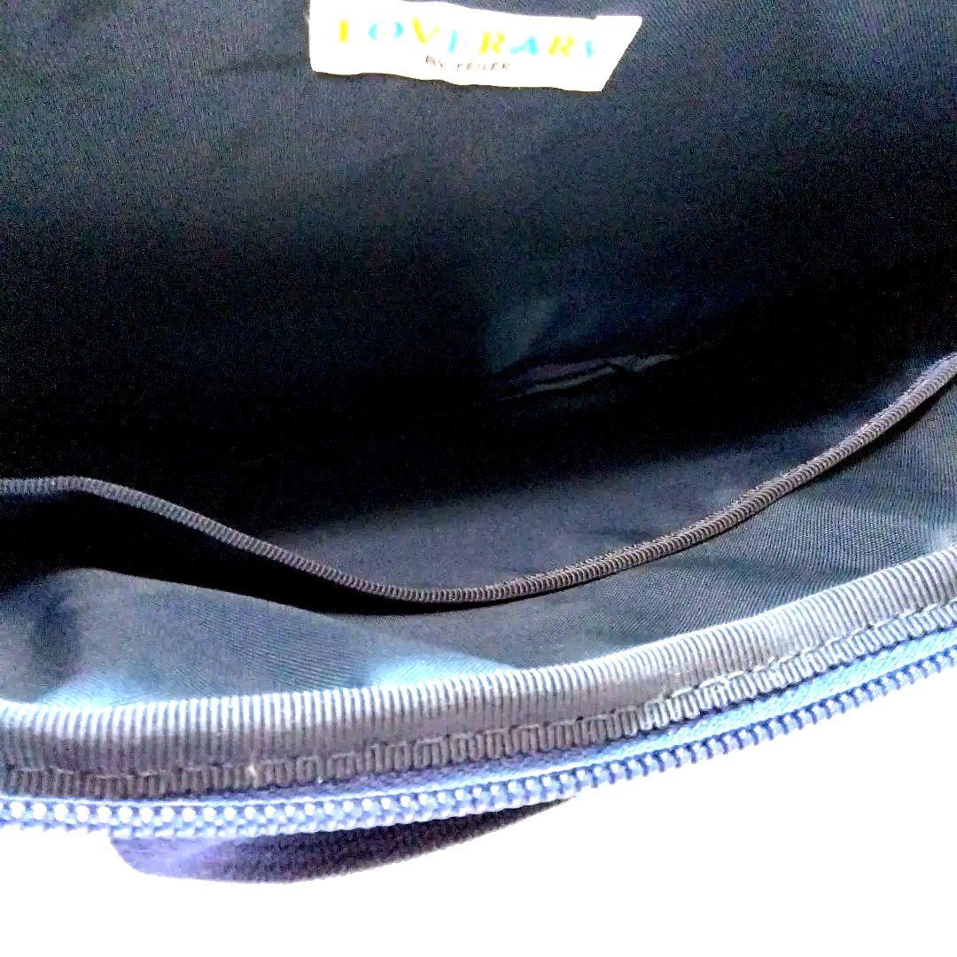 【美品】FEILER オールドテディ♥ネイビー タブレットバッグ