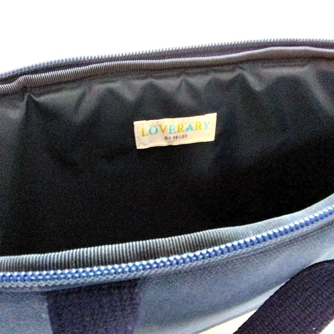 【美品】FEILER オールドテディ♥ネイビー タブレットバッグ