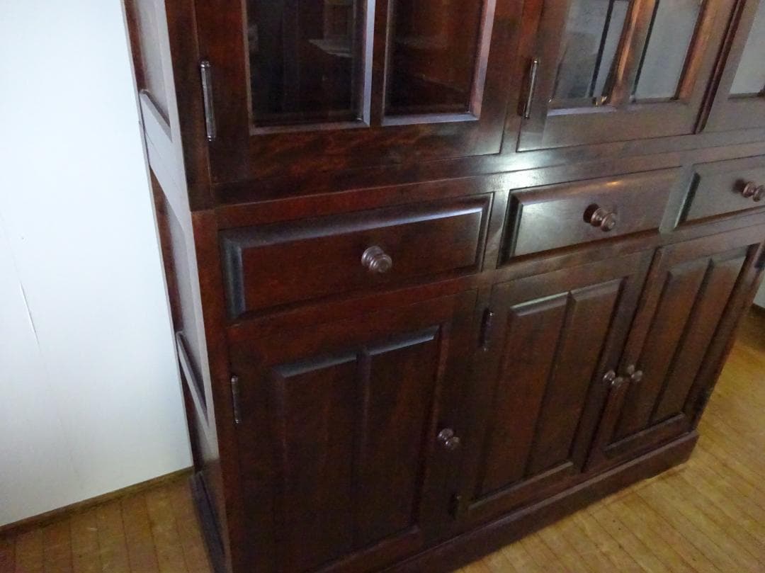 北海道民芸家具　HM165K　食器棚　カップボード　和モダン　定価44万円