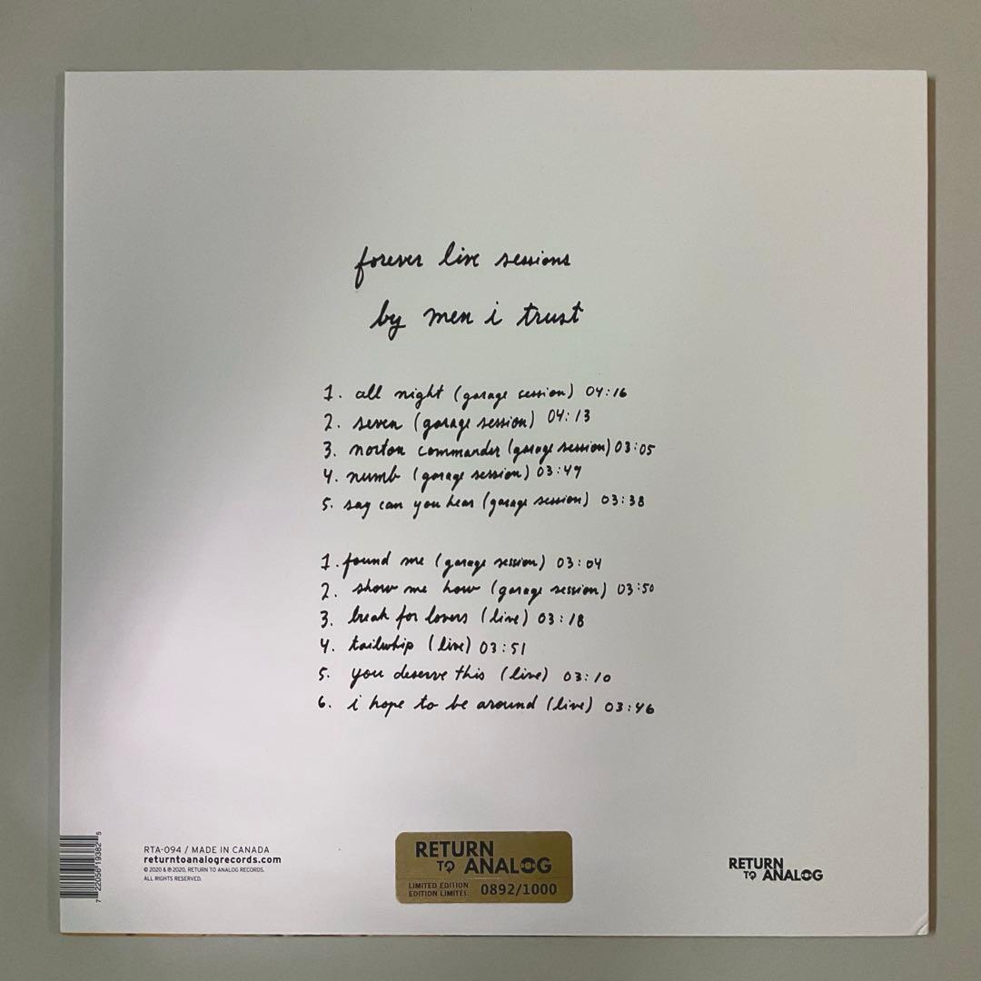 MEN I TRUST / Forever Live Sessions 【LP】