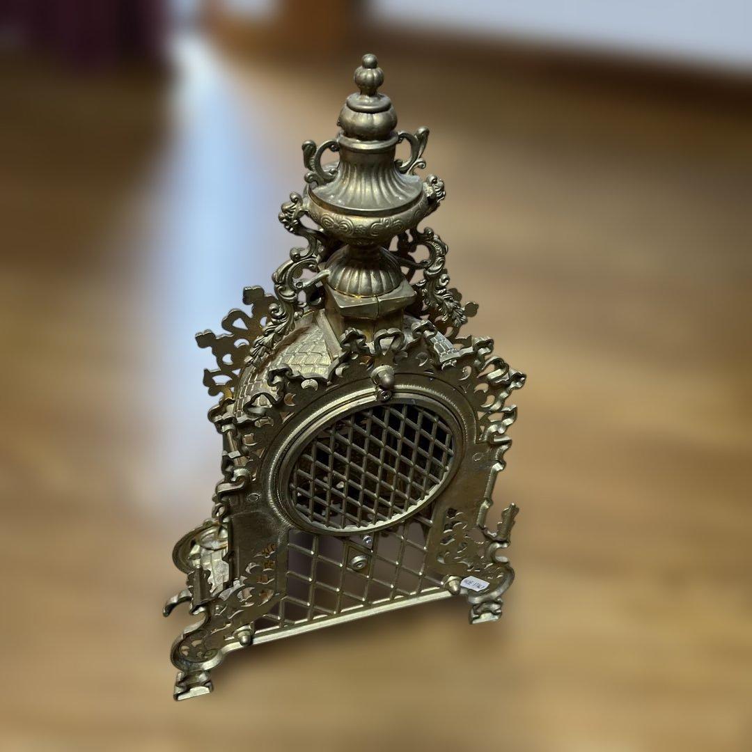 ヴィンテージ風金色置時計　イタリア製　アンティーク