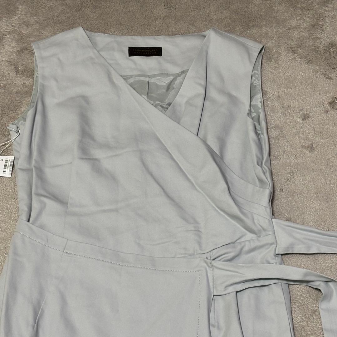 未使用 トゥモローランドコレクション カシュクールラップワンピース コットン S