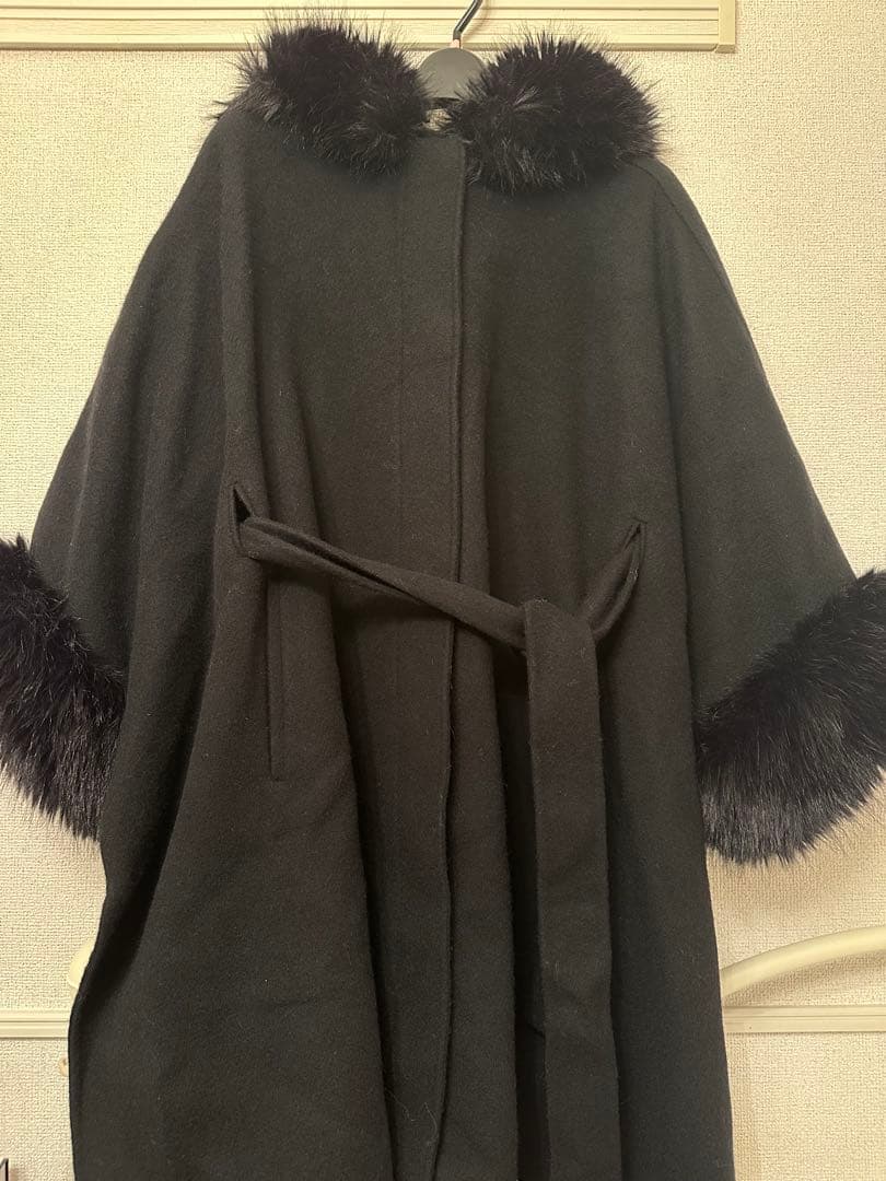 美品CELFORD/セルフォード ファーポンチョコート