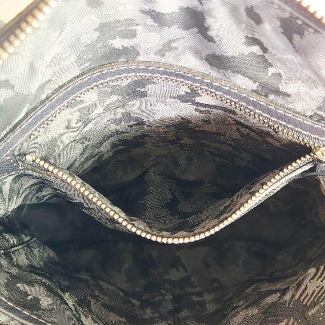 aniary アニアリ トートバッグ 肩掛け レザー シボ革 A4可 迷彩 黒