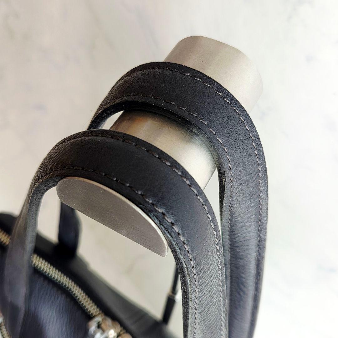 aniary アニアリ トートバッグ 肩掛け レザー シボ革 A4可 迷彩 黒