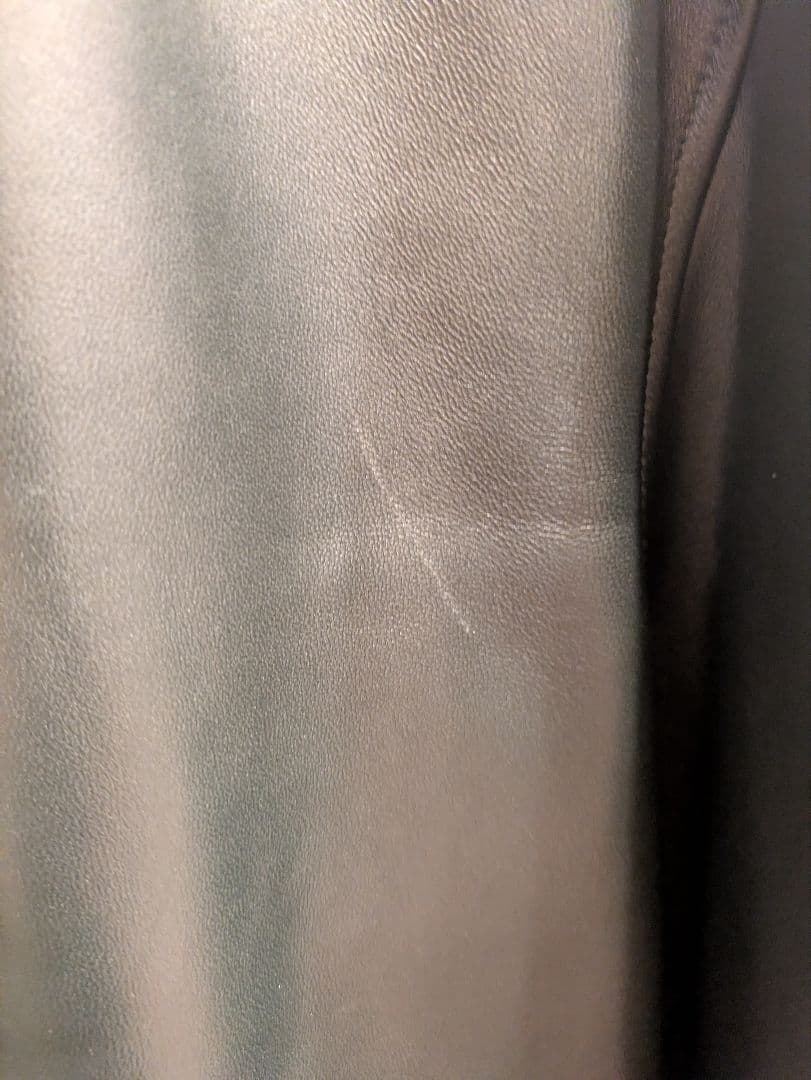 う*わ様 YOKE CutOff Leather Car Coat(DEEP G