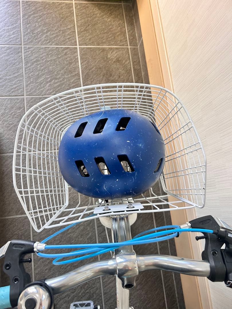 【室内保管】22インチ子供用自転車ホワイト/ブルー