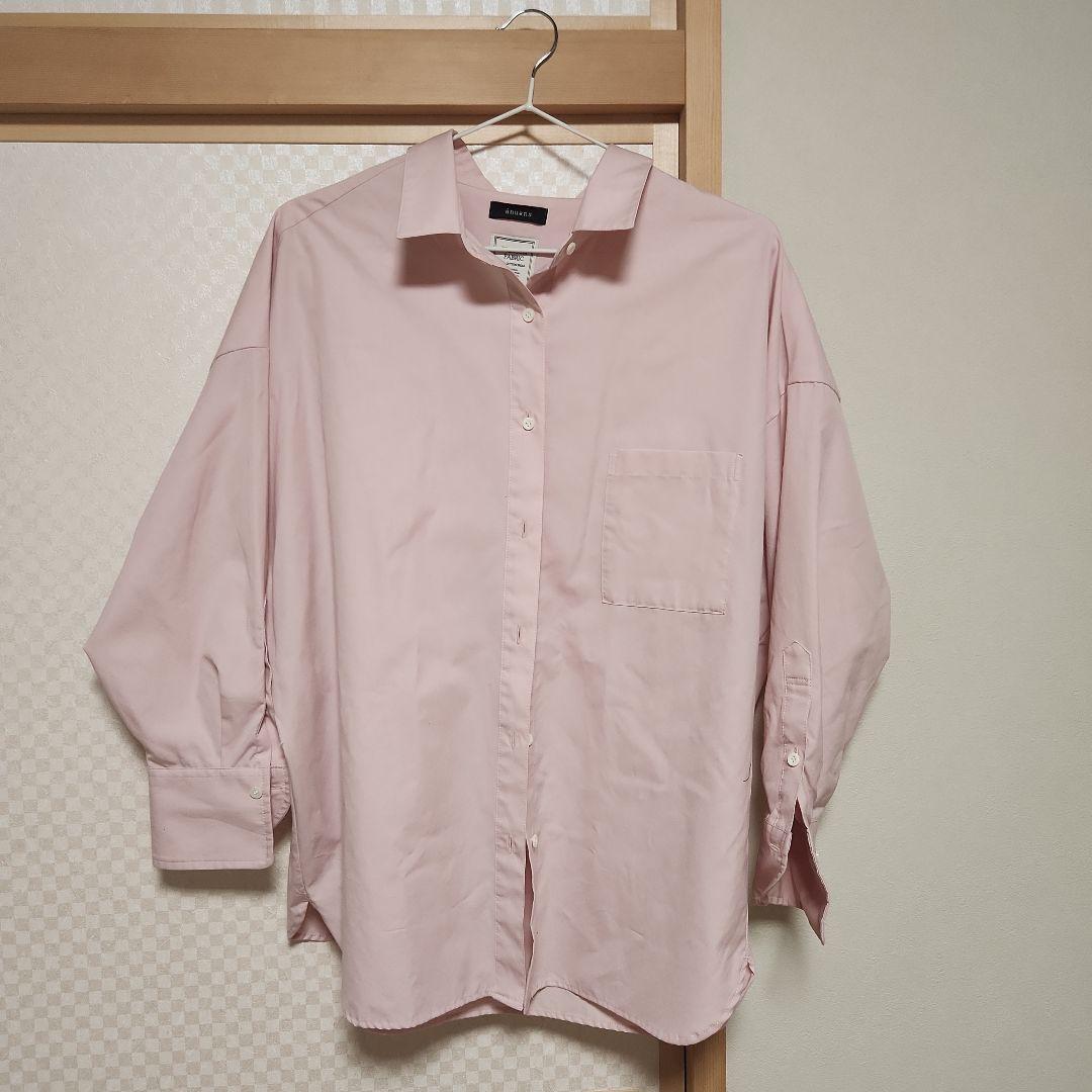 anuans スタンダードシャツ　ピンク
