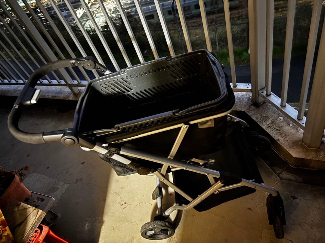 折りたたみ式ショッピングカート ブラック