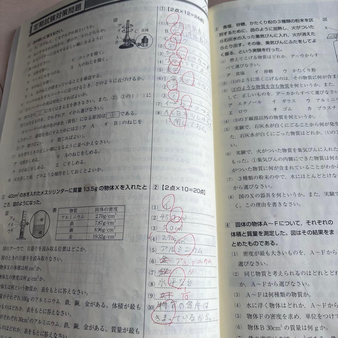 練成会 錬成会 練成ワーク ホームワーク 定期試験出題パターン集 中学1年生
