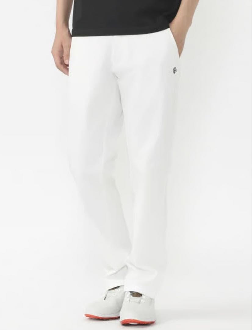 新品 パーリーゲイツ ジャックバニー ストレッチツイルパンツ(6)サイズLL/白