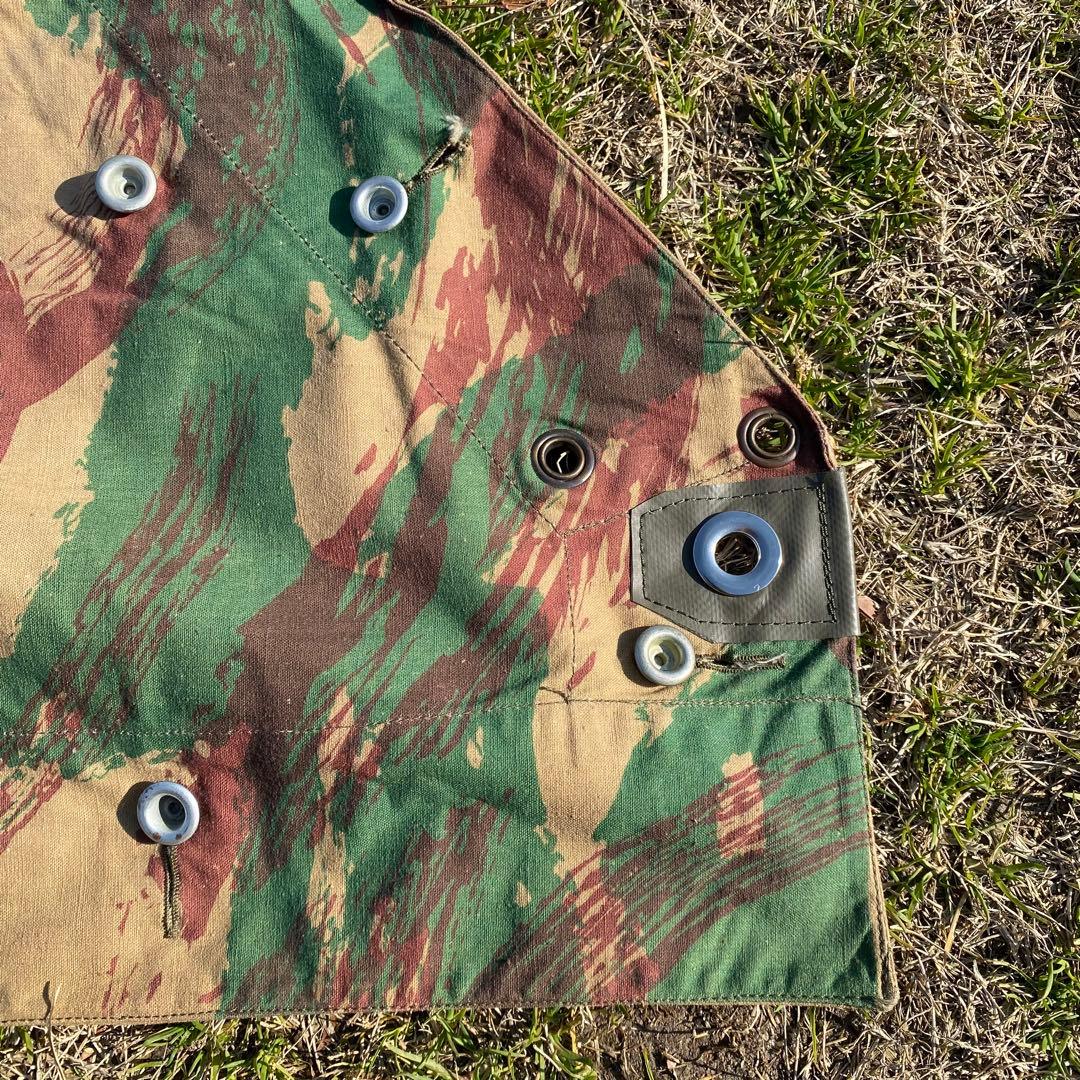 【レア】フランス　軍幕　M51　リザードカモ　１枚　タープ　テント