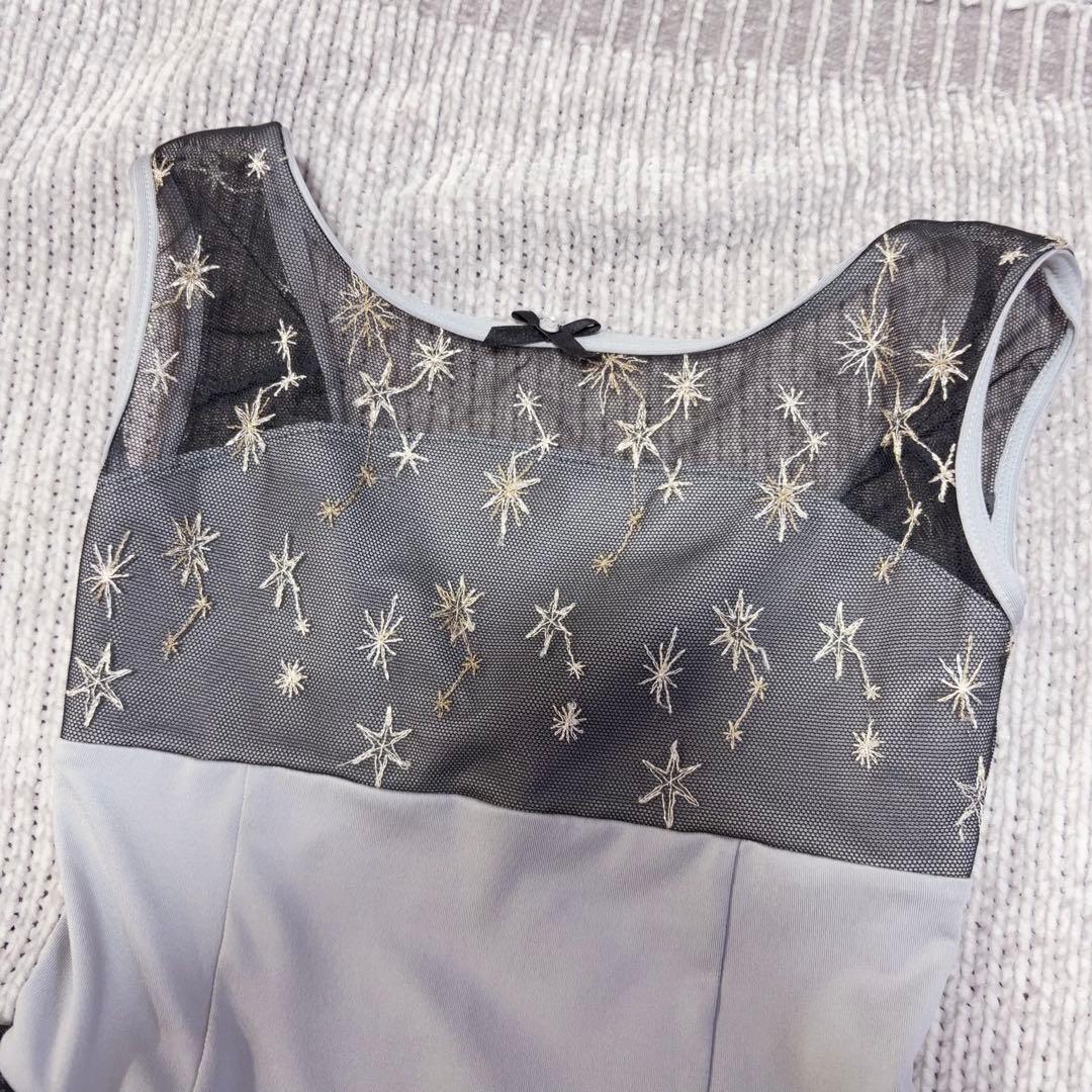 チャコット130 良品　定価2万円位キッズ　ジュニア　チュールが可愛いレオタード