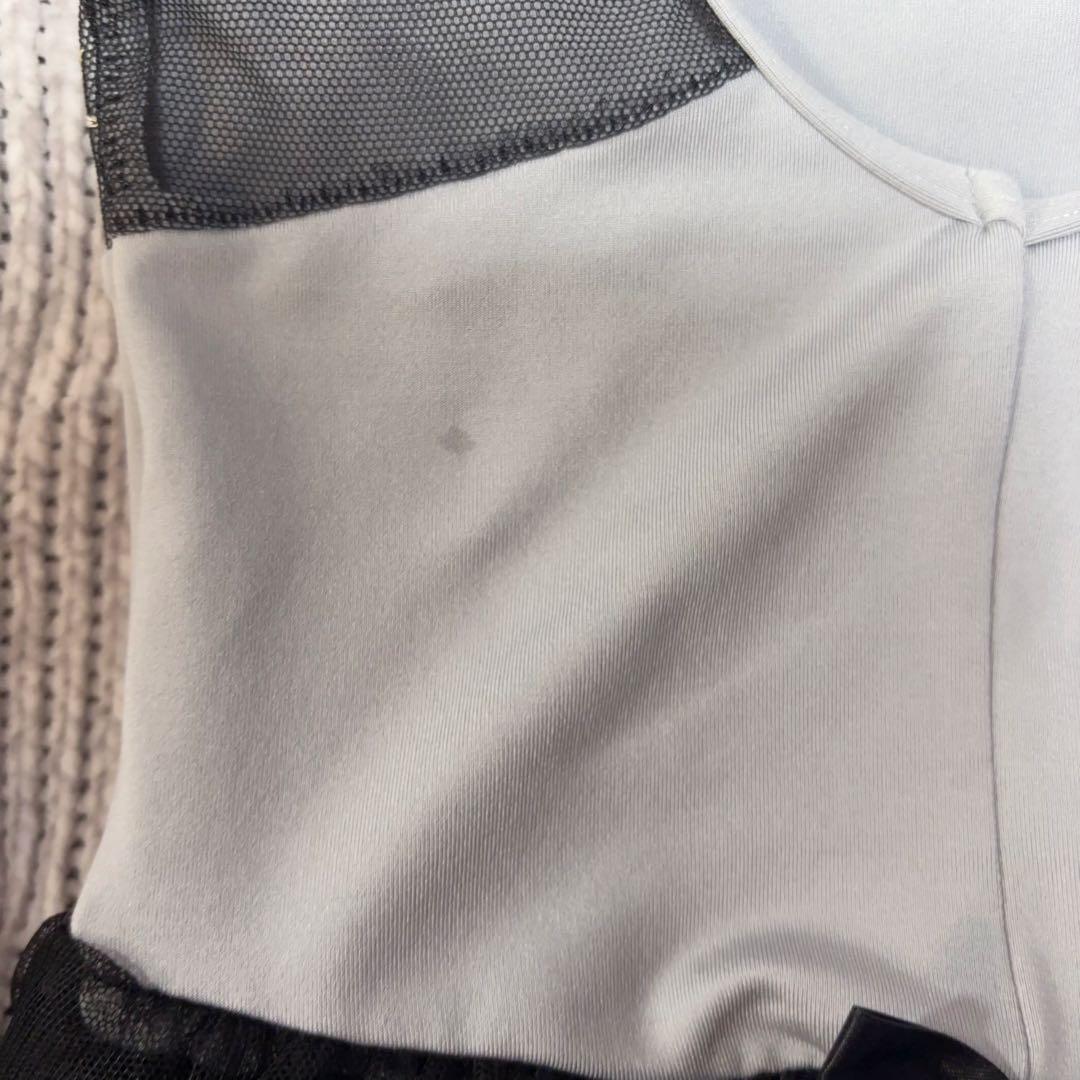 チャコット130 良品　定価2万円位キッズ　ジュニア　チュールが可愛いレオタード