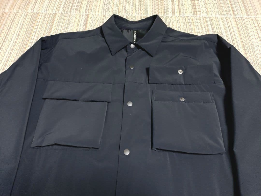 【美品】DESCENTE ALLTERRAIN 中綿 シャツジャケット ブラック