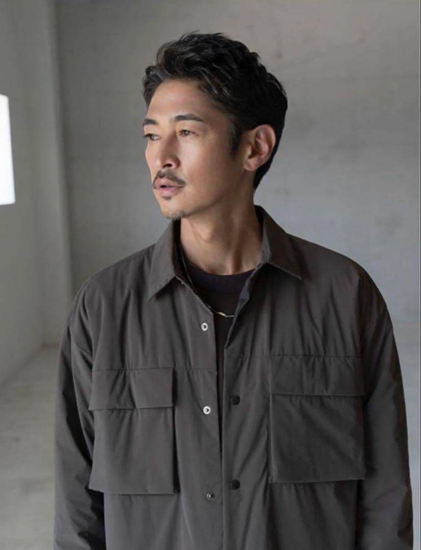 【美品】DESCENTE ALLTERRAIN 中綿 シャツジャケット ブラック