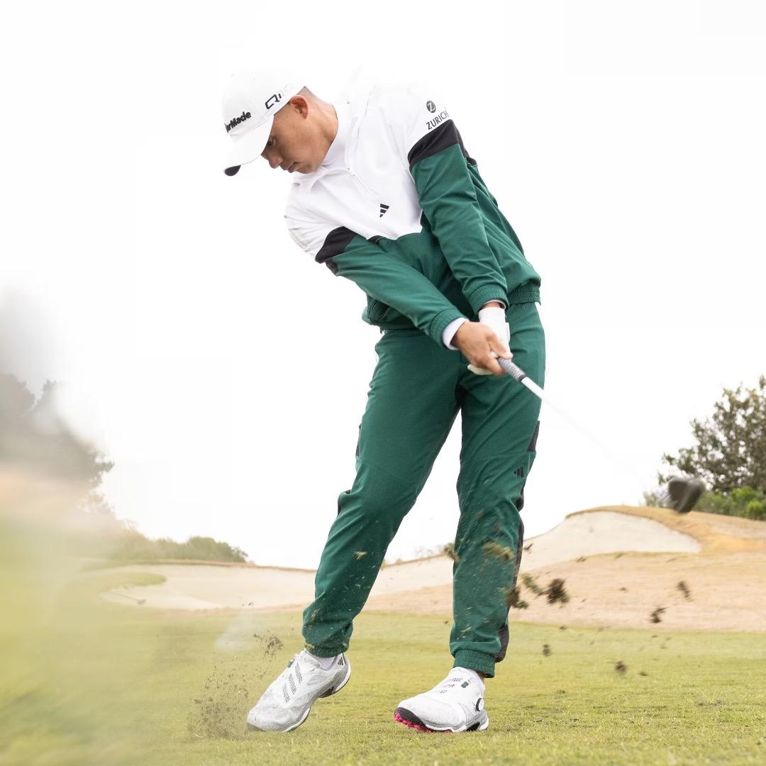 【100】秋冬 定価14,300円 アディダス ゴルフ ジョガーパンツ 緑