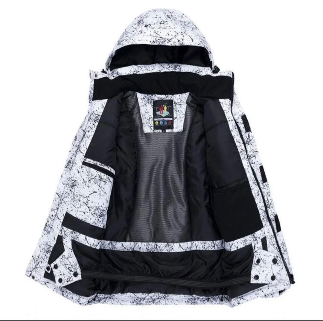 スキー スノボ ウェア スノボ用品 スキー用品 大理石 上下セット ブルー　青