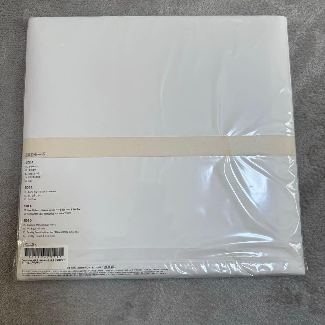 新品 宇多田ヒカル BADモード アナログ レコード メガジャケ ステッカー