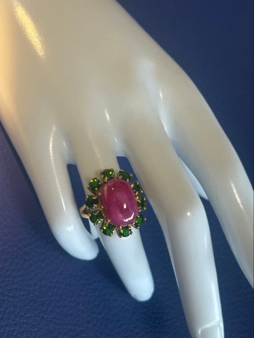 ルビー✖️グリーンガーネットリング11.5号