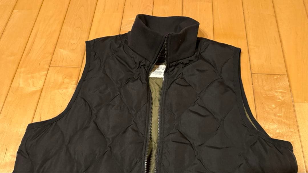 TAION ミリタリー リブハイネックWジップ ダウンベスト　サイズXXL