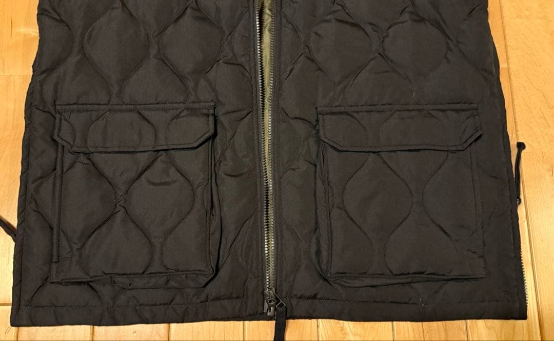 TAION ミリタリー リブハイネックWジップ ダウンベスト　サイズXXL