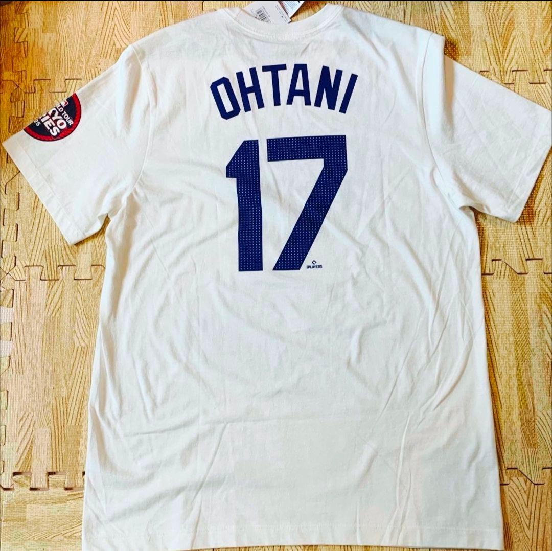新品　MLB東京シリーズ　ドジャース大谷翔平　Tシャツ 白L トートバッグ　2点