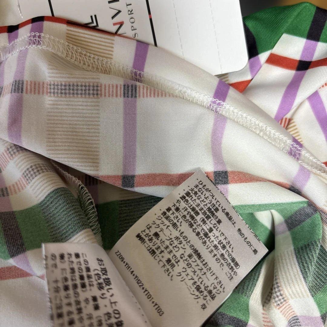 新品ランバンスポーツ チェック　ポロシャツ　−3℃クール　uvカット　ゴルフに