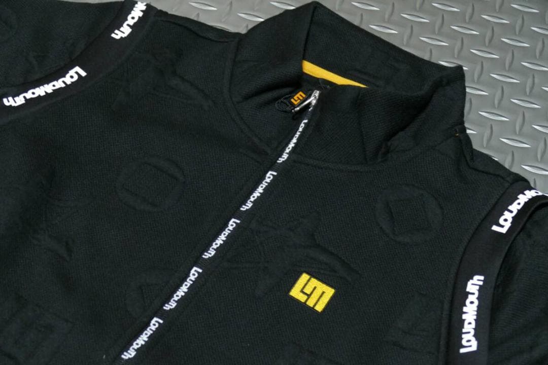 ★秋冬★ラウドマウス★2wayエンボス袋ジャガードブルゾン★L/BK