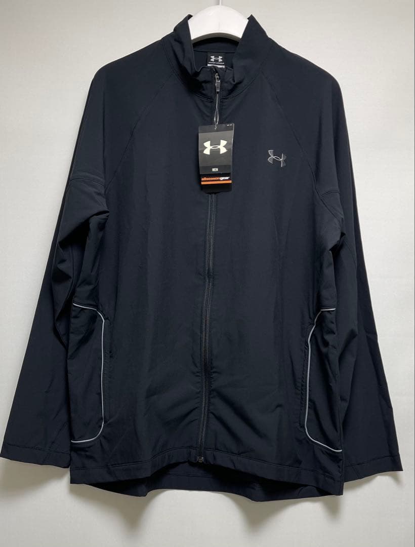 【新品未使用】アンダーアーマーストレッチフルジップ黒メンズXXL