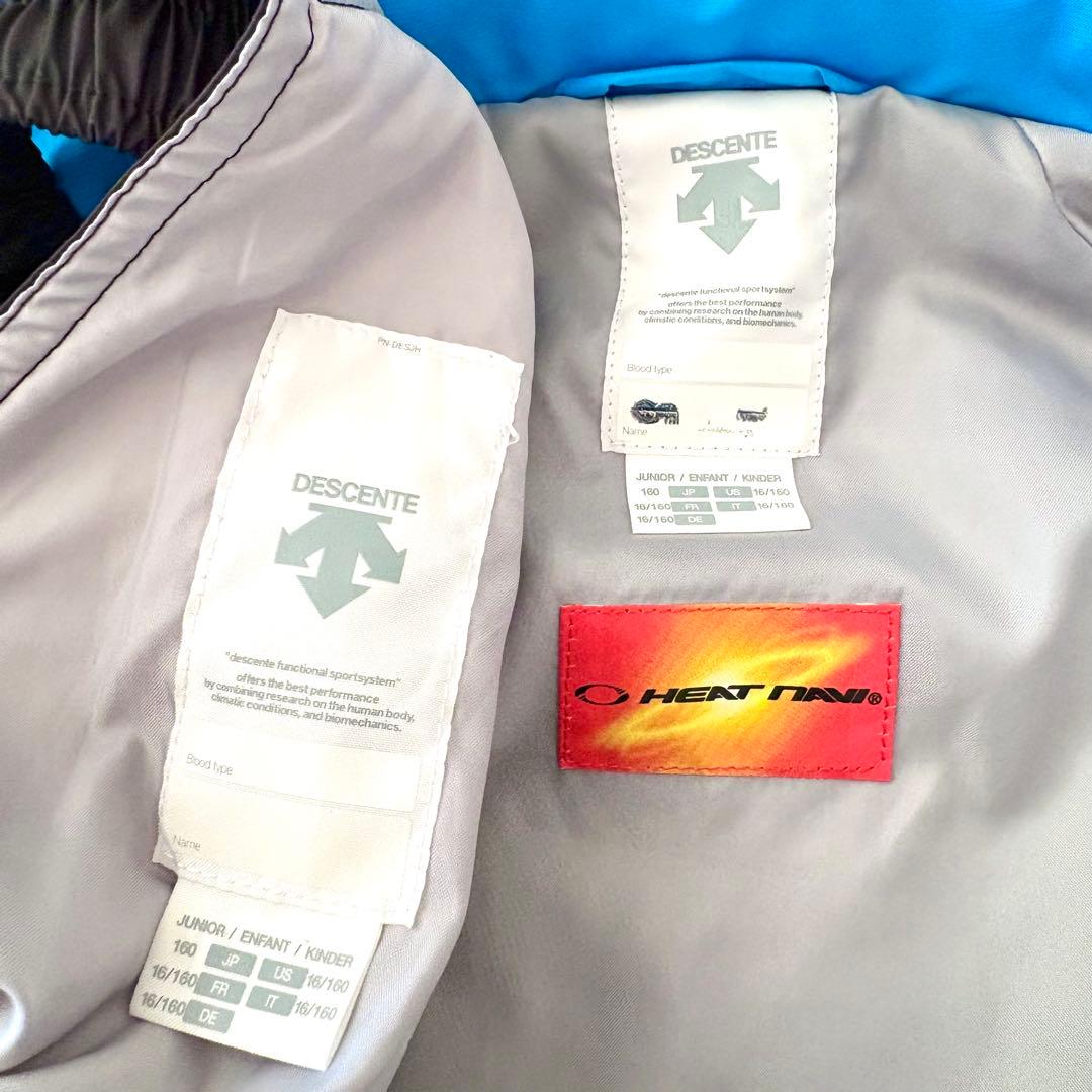 160 デサント　ヒートナビ　スキー　上下　イエロー　ブラック　スノーウェア