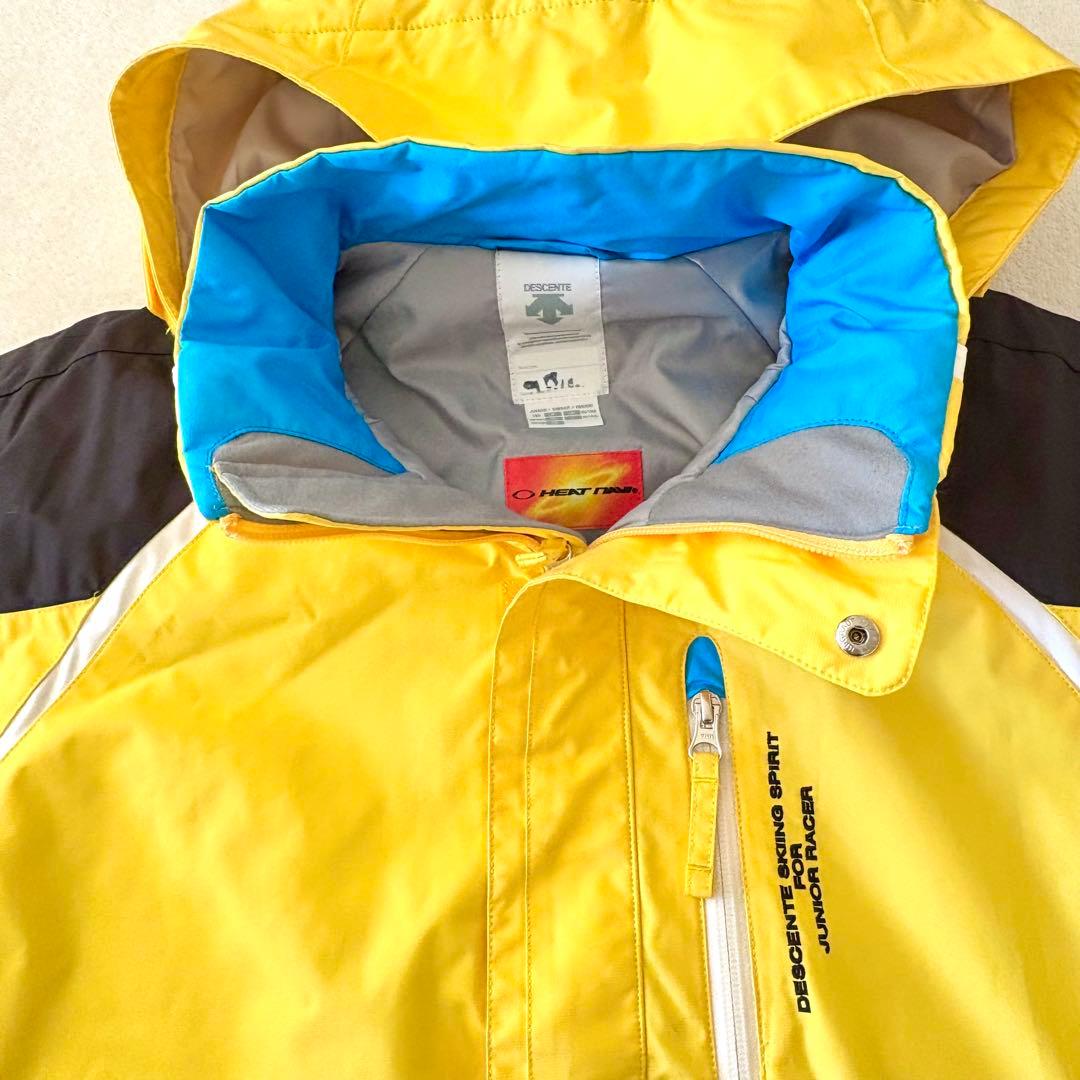 160 デサント　ヒートナビ　スキー　上下　イエロー　ブラック　スノーウェア