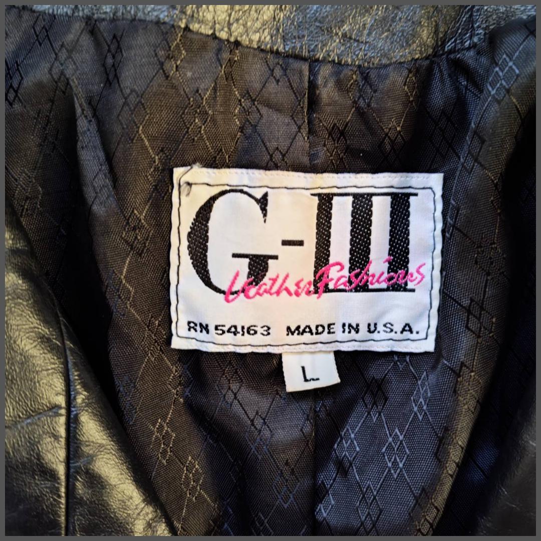 G-III vintage USA製 レザージャケット ロング丈 アメカジ 本革