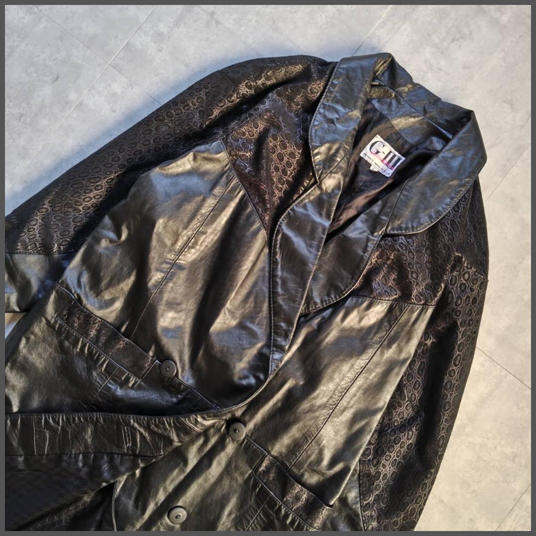 G-III vintage USA製 レザージャケット ロング丈 アメカジ 本革