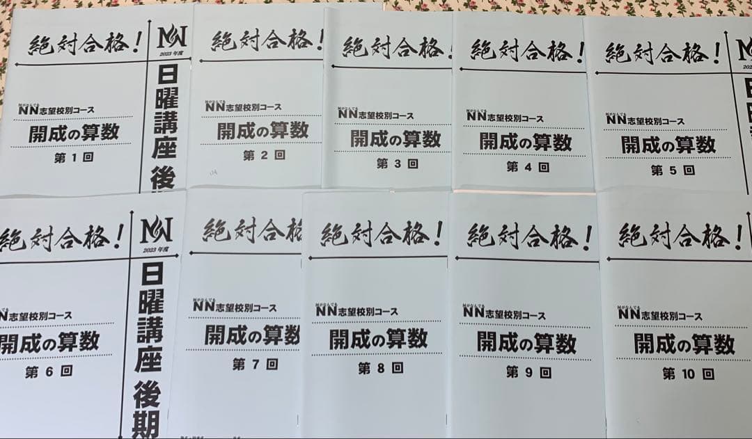 早稲田アカデミー NN開成クラス 専用テキストセット