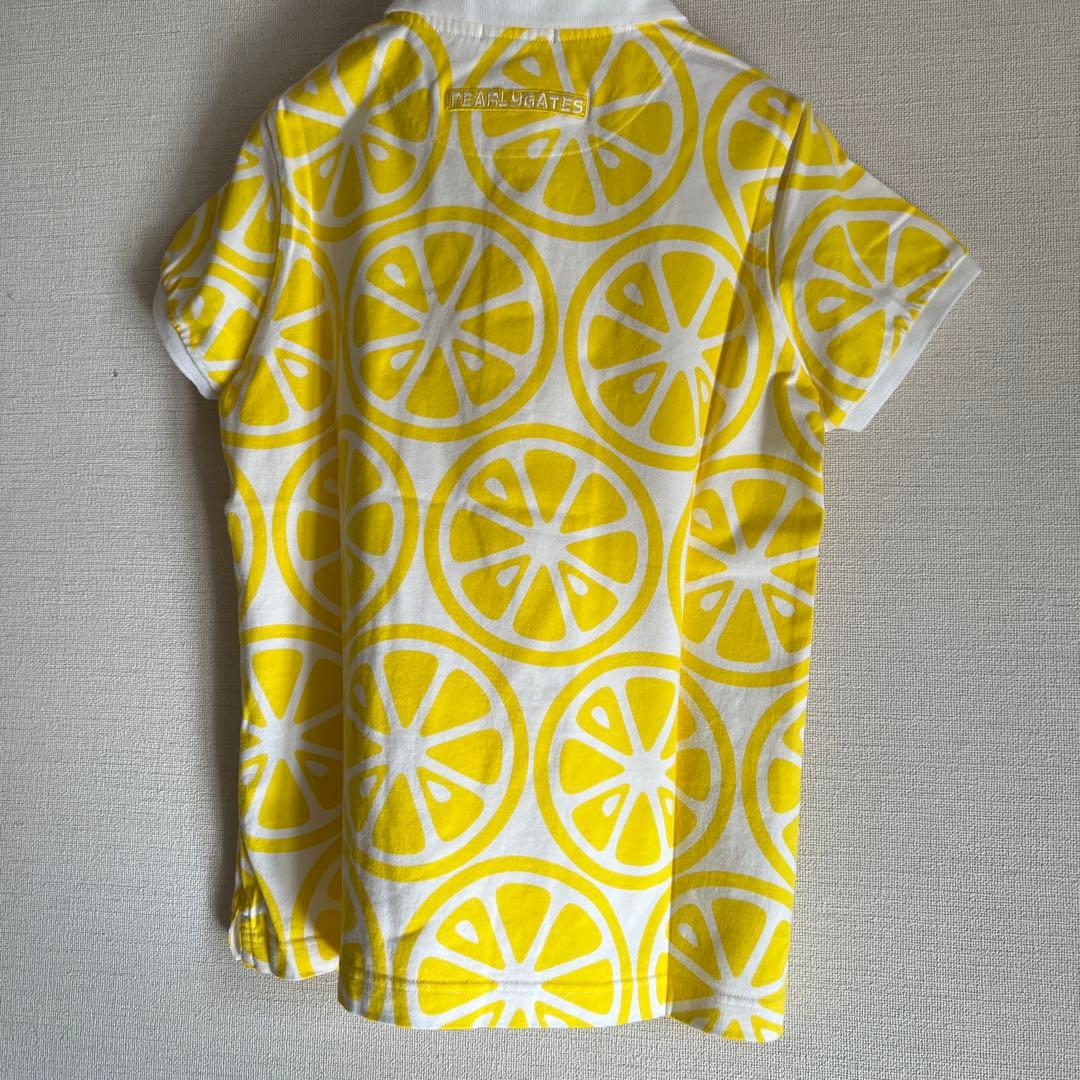 PEARLYGATESレモン柄 イエローポロシャツとレモン柄ショートパンツセット