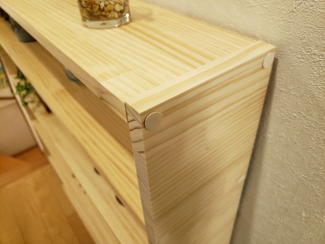 本棚　幅100高110奥行き15　まんが　無垢材 ナチュラル