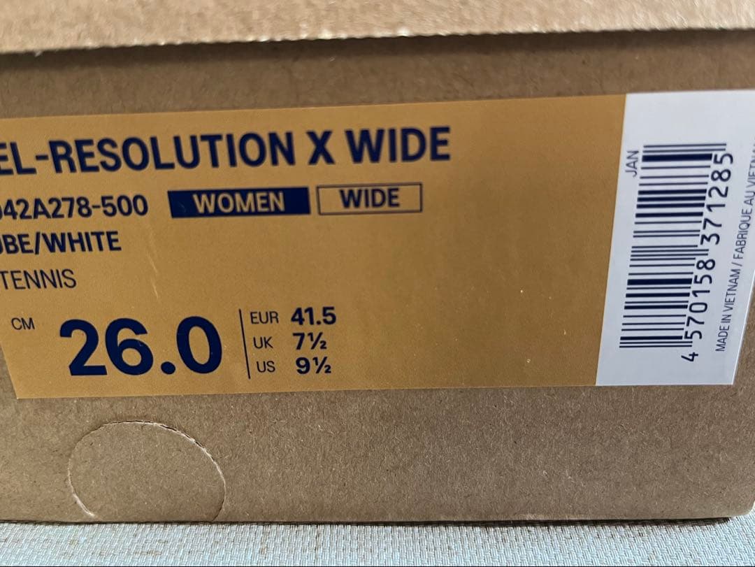 1.5時間使用26.0 アシックス ゲルレゾリューション 10ワイド (AC）